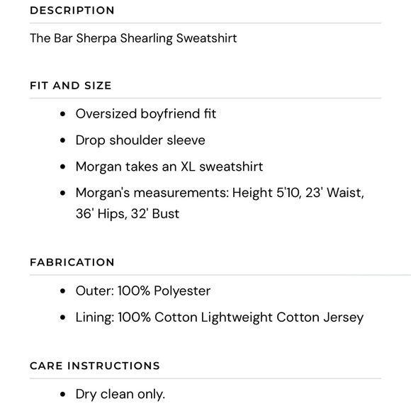 The Bar Gigi Sherpa Varsity sweatshirt like new 3x cream & black - Picture 7 of 8